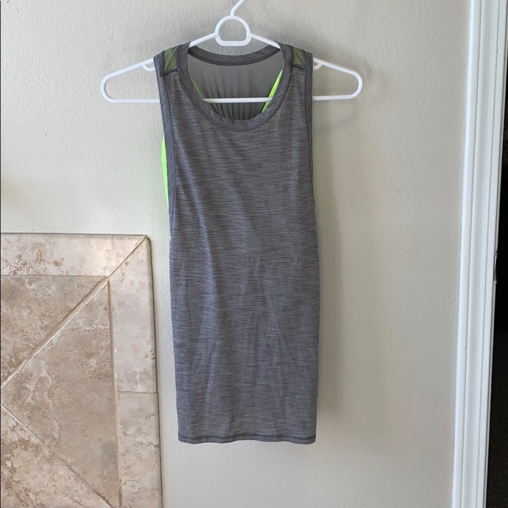 Size 2 Lululemon tank top with attached sports bra